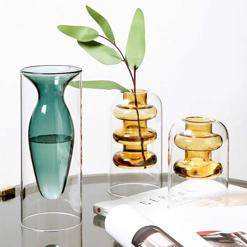 Colourful Glass Transparent Vase