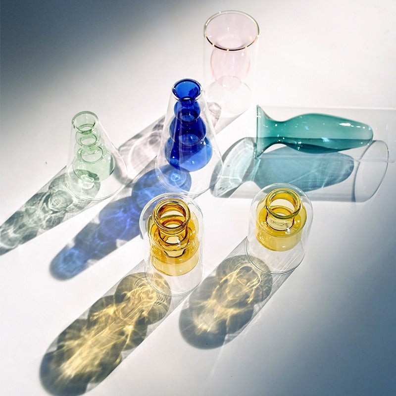 Colourful Glass Transparent Vase