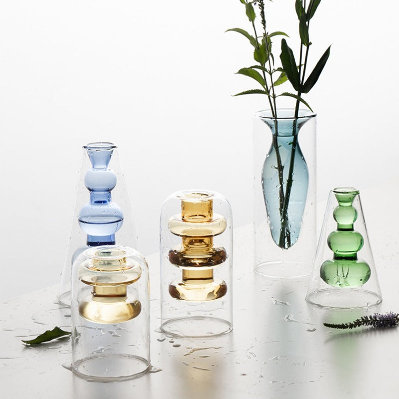 Colourful Glass Transparent Vase