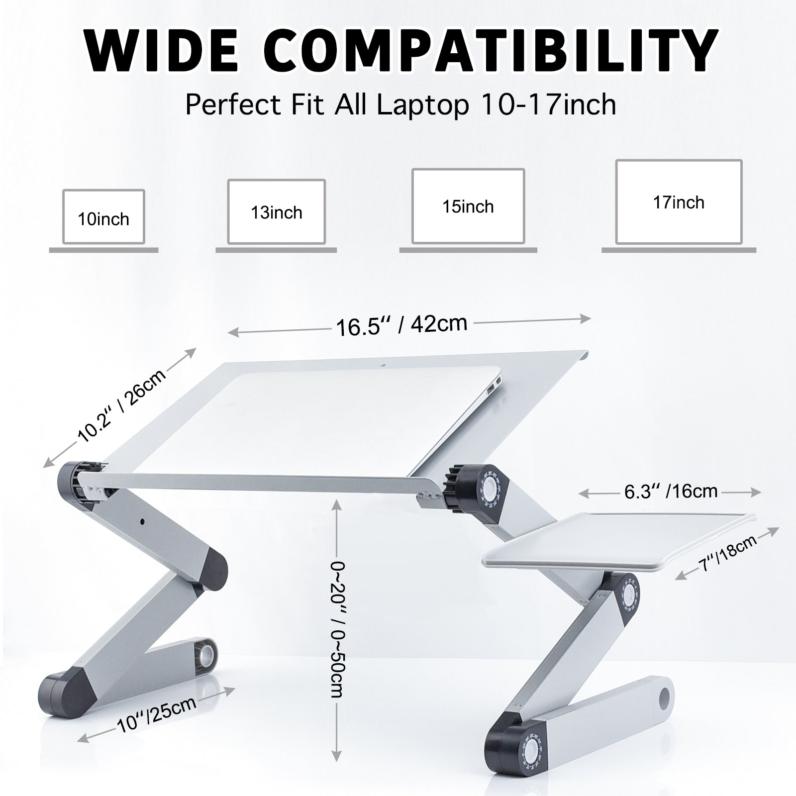 Adjustable Height Laptop Desk