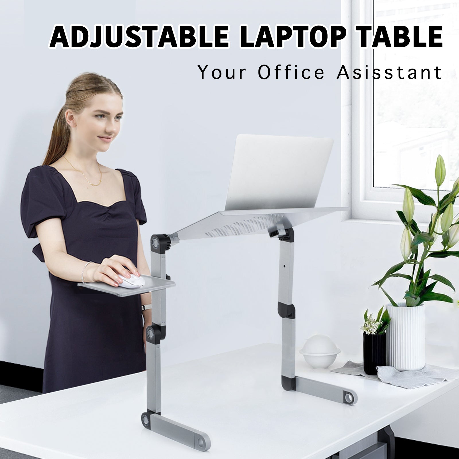 Adjustable Height Laptop Desk