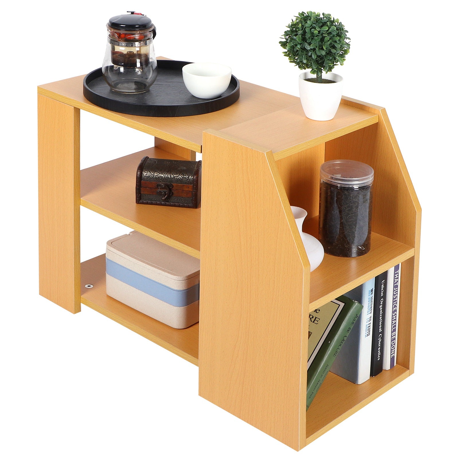 3-Tier Modern Bookshelf Side Table