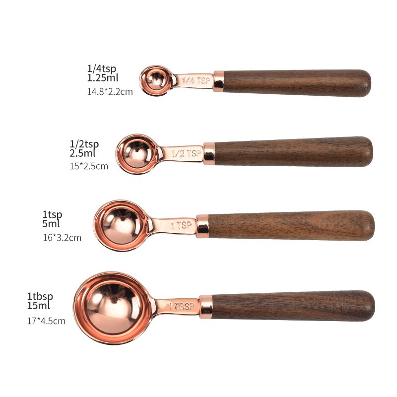 Rosewood Elegance Copper-Plated Spoons