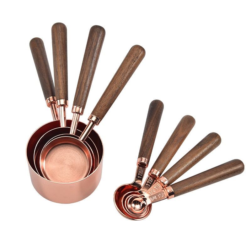 Rosewood Elegance Copper-Plated Spoons