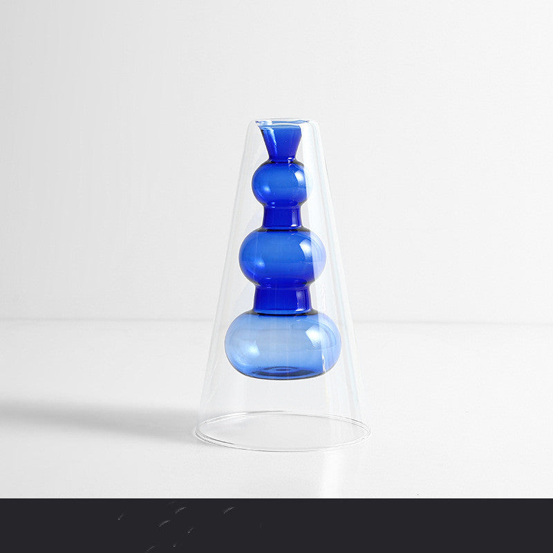 Colourful Glass Transparent Vase