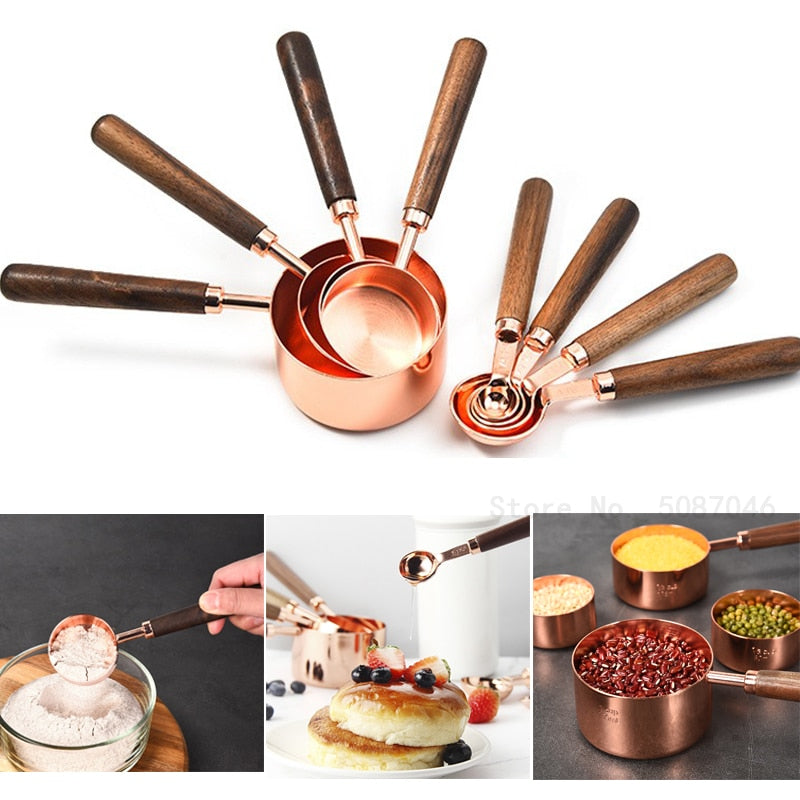 Rosewood Elegance Copper-Plated Spoons